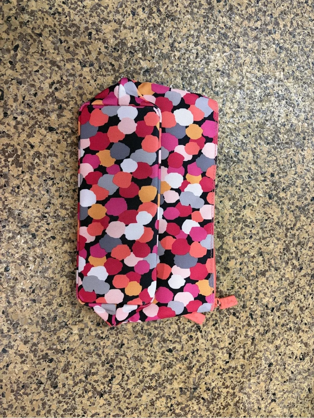 Vera Bradley Pink Coral Multi Dot Cosmetic Bag